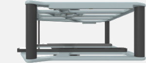Hillaero CENTRIMAG FAA certified mountable bracket for Air Ambulance Airmed Helicopter or Fixed Wing Aircraft SIDE